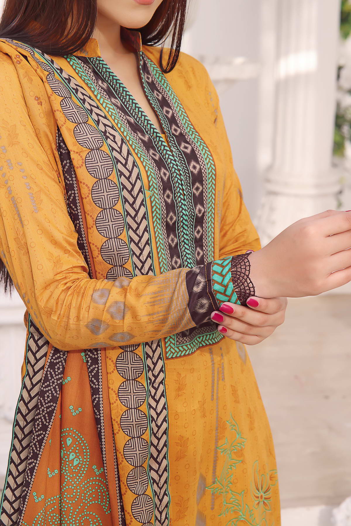 Daman By VS Textiles Printed Lawn Suits Unstitched 3 Piece VS23-809-A - Summer Collection