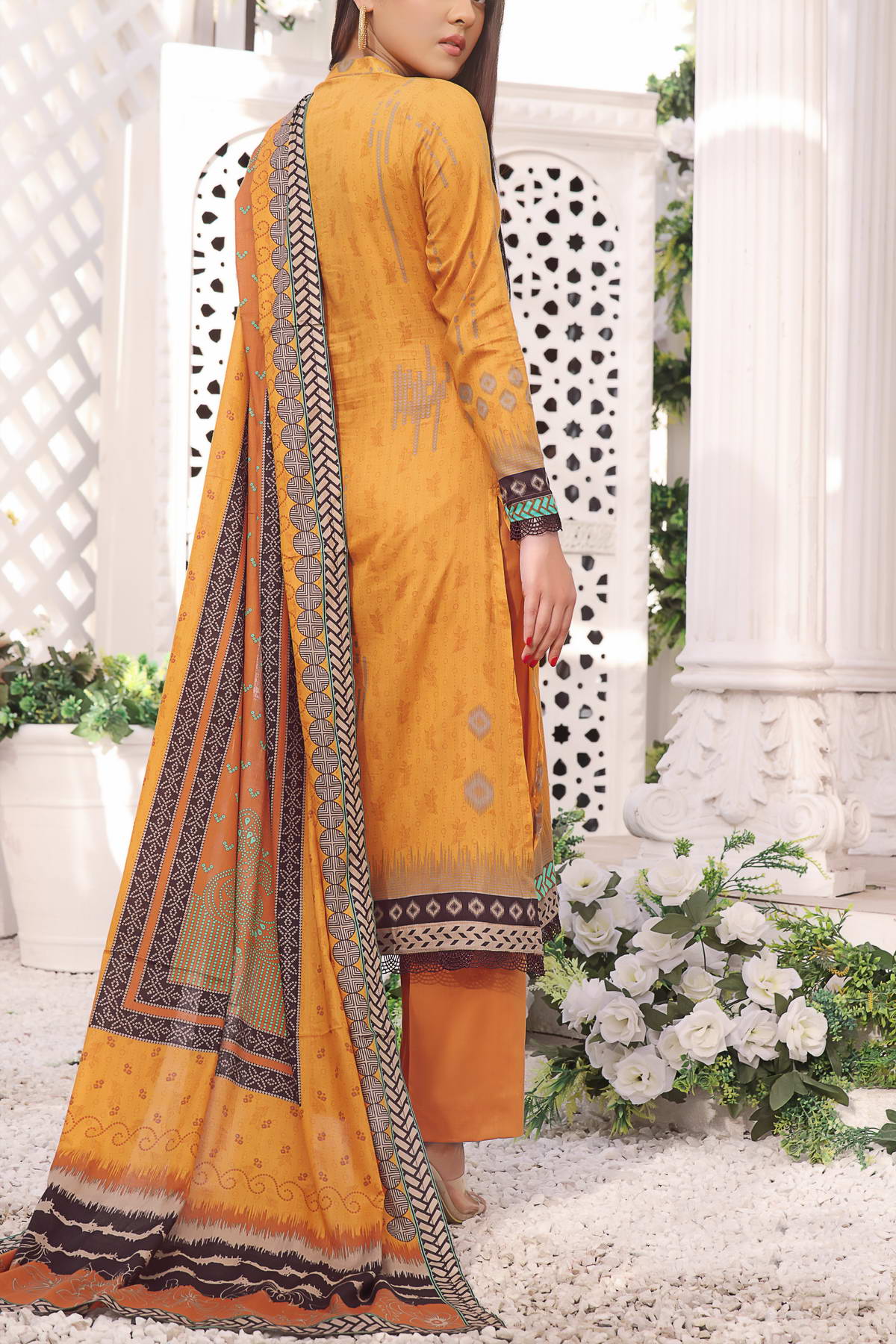 Daman By VS Textiles Printed Lawn Suits Unstitched 3 Piece VS23-809-A - Summer Collection