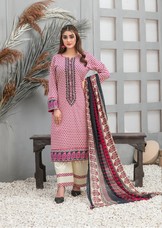 Devina by Tawakkal Embroidered Lawn Dress 3 Piece Unstitched - D-8741