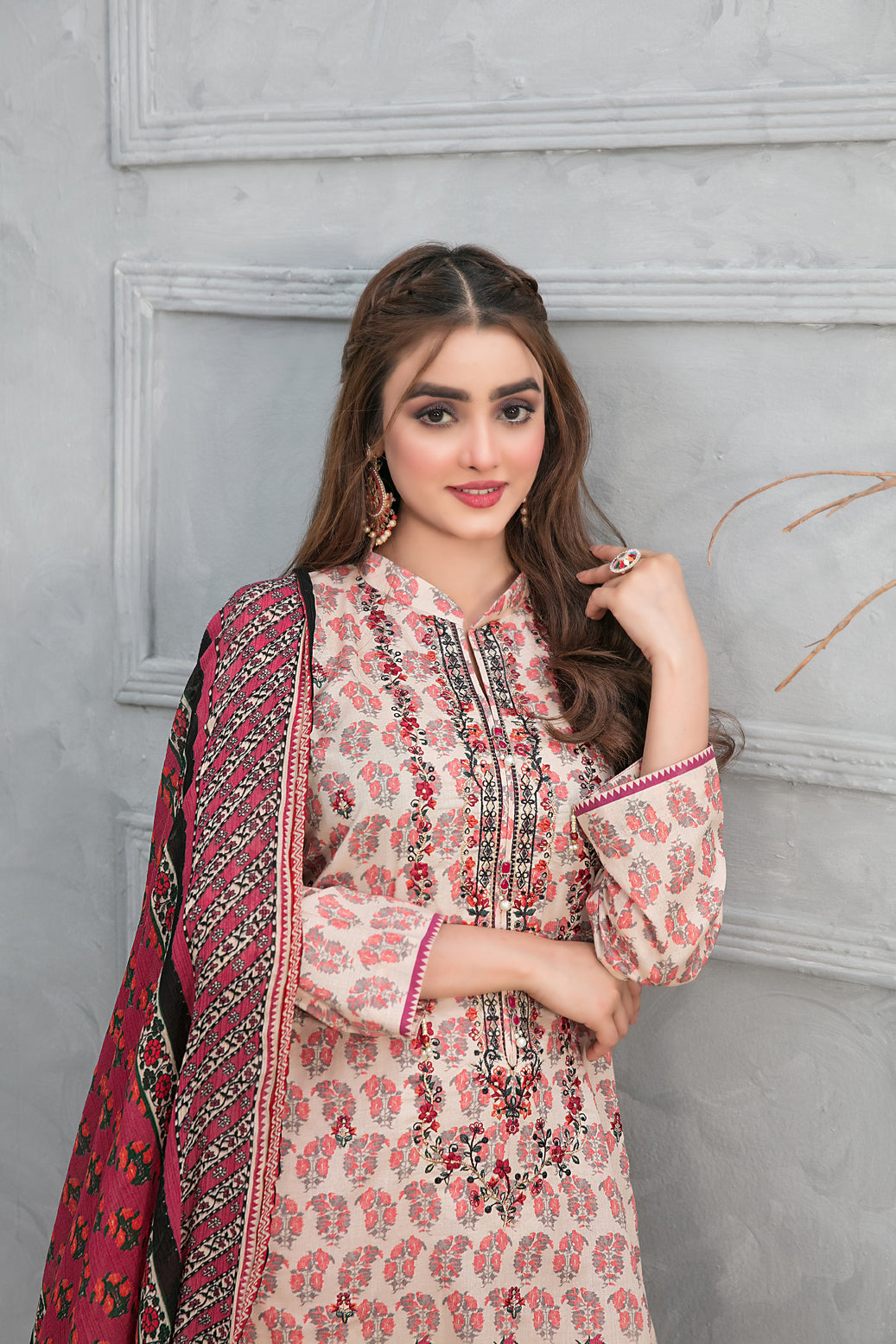Devina by Tawakkal Embroidered Lawn Dress 3 Piece Unstitched - D-8742