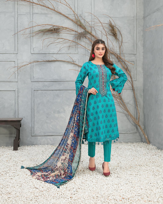 Devina by Tawakkal Embroidered Lawn Dress 3 Piece Unstitched - D-8746