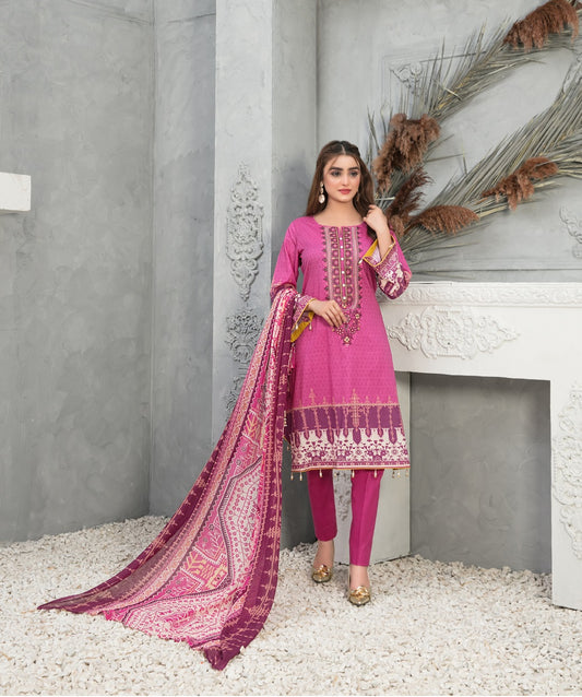 Devina by Tawakkal Embroidered Lawn Dress 3 Piece Unstitched - D-8749