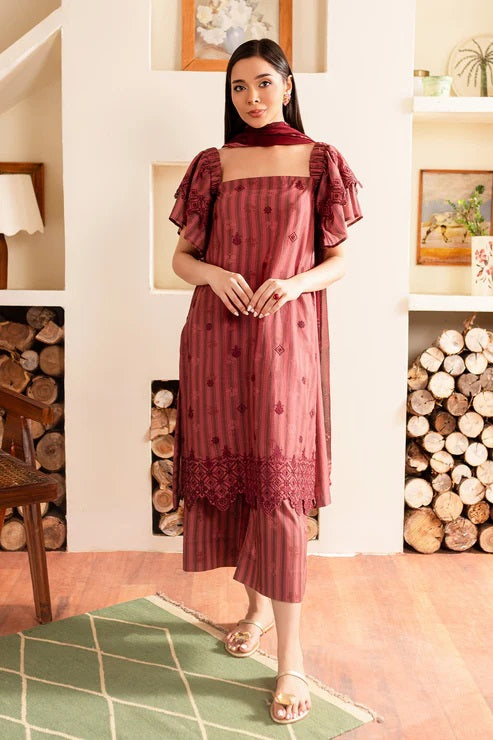 Ripple by Rashid Textile Embroidered Lawn 3 piece Unstitched Dress - REL-8900