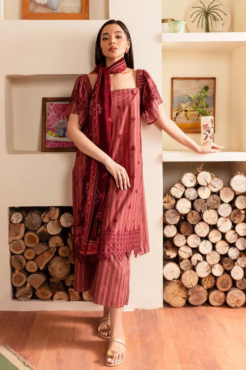 Ripple by Rashid Textile Embroidered Lawn 3 piece Unstitched Dress - REL-8900