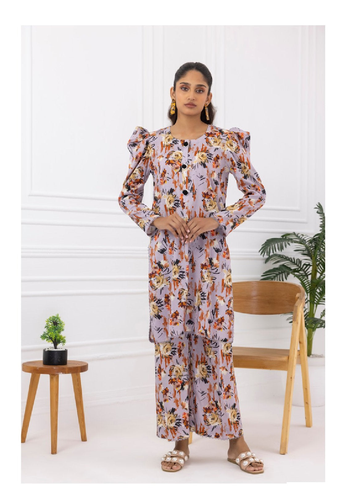 Identic Separates By Regalia Textiles Printed Linen Suits Unstitched 2 Piece RTPL-D-08 - Winter Collection