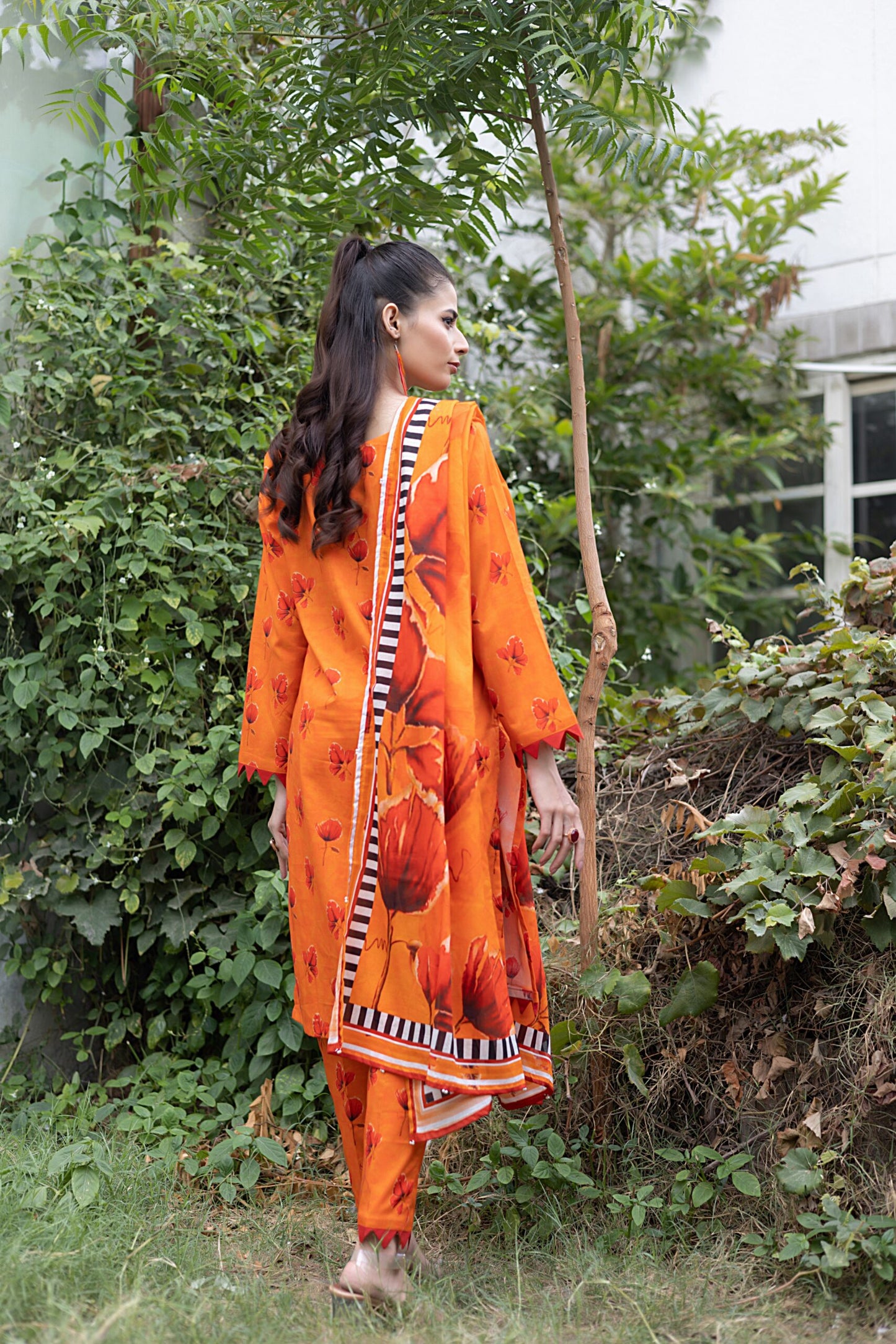 Identic Separate Mid Summer Printed Cotton 3 Piece Unstitched - ISMSC3 - 08