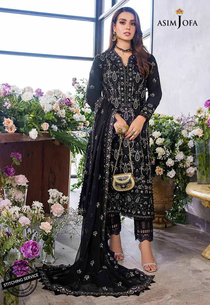 Asim Jofa Embroidered Lawn Suits Unstitched 3 Piece AJCK-08 - Eid Collection
