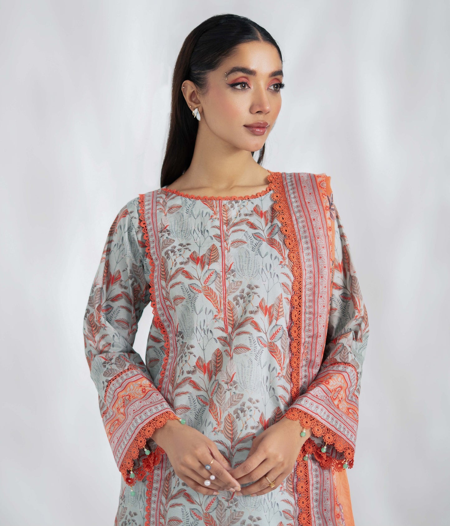 Colors by AlZohaib Textile Digital Printed 3 Piece Lawn Unstitched Dress - D08 Summer Collection
