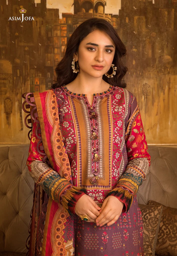 Rania by Asim Jofa Printed Lawn Suits Unstitched 3 Piece AJRP-08