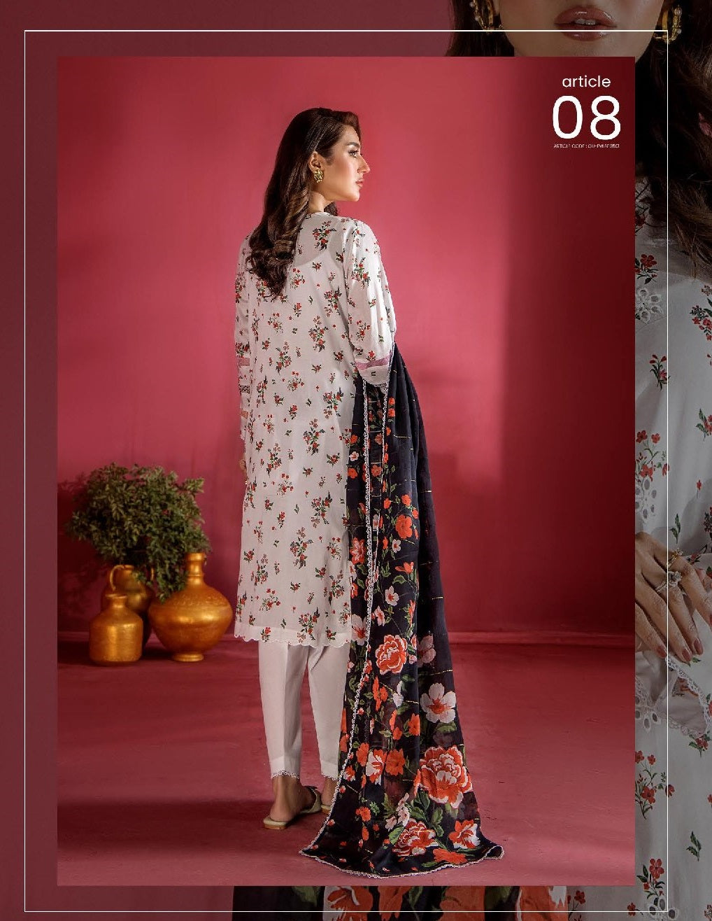 Evelyn by Gulljee Embroidered Lawn 3 piece Unstitched Dress - EVL3P2508