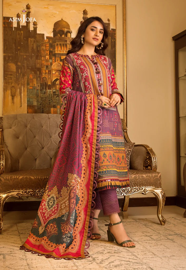 Rania by Asim Jofa Printed Lawn Suits Unstitched 3 Piece AJRP-08