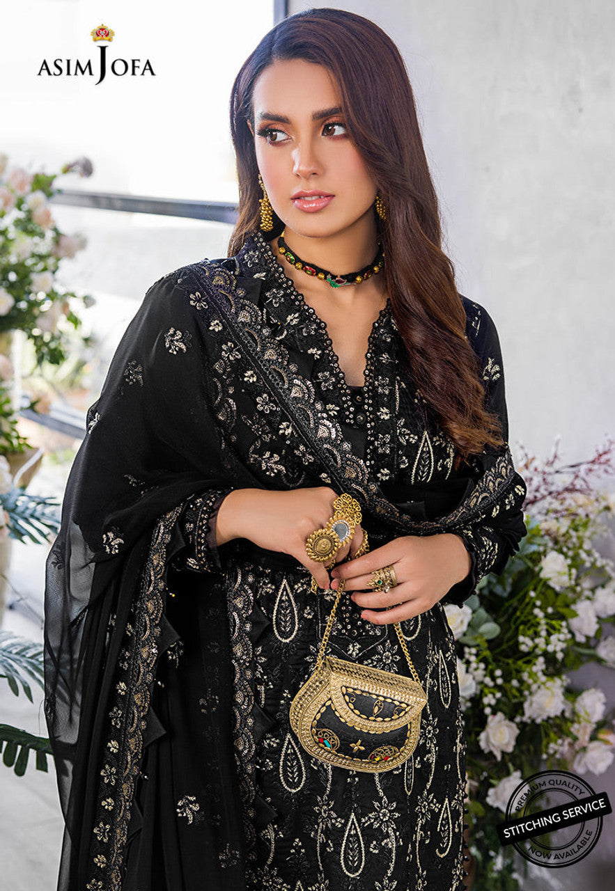 Asim Jofa Embroidered Lawn Suits Unstitched 3 Piece AJCK-08 - Eid Collection