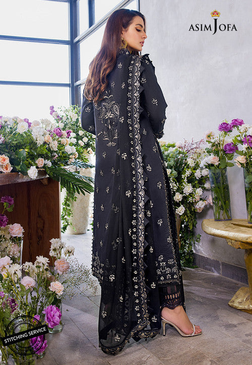 Asim Jofa Embroidered Lawn Suits Unstitched 3 Piece AJCK-08 - Eid Collection