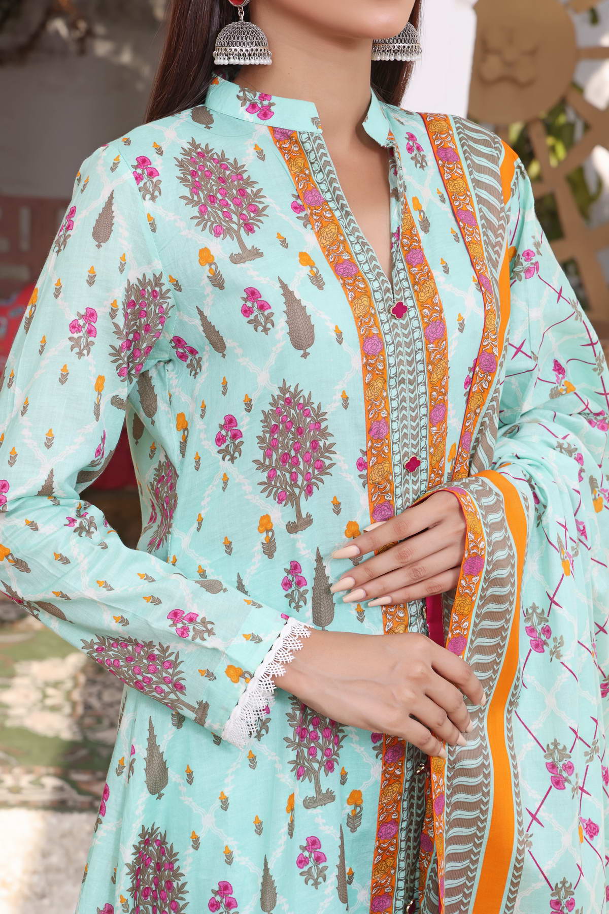 VS Signature Printed Lawn Suits Unstitched 3 Piece VS23-D902-B