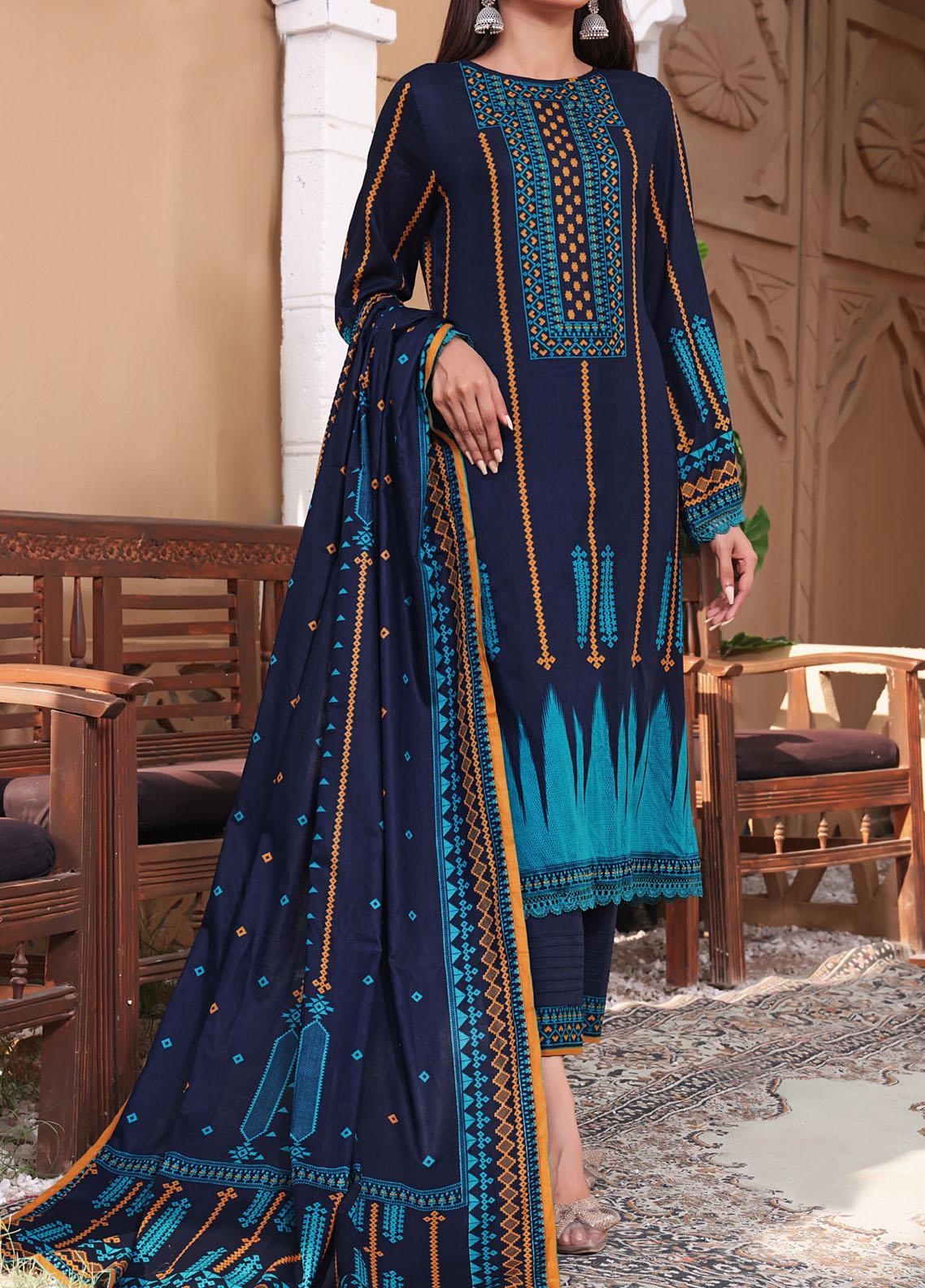 VS Signature Printed Lawn Suits Unstitched 3 Piece VS23-D905-B