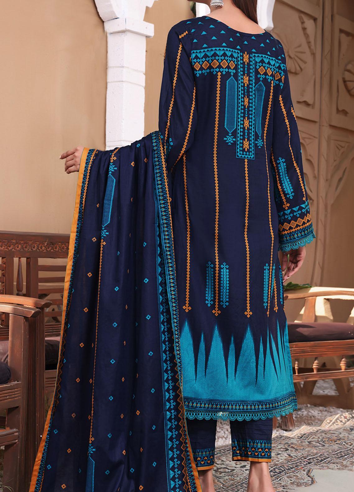 VS Signature Printed Lawn Suits Unstitched 3 Piece VS23-D905-B