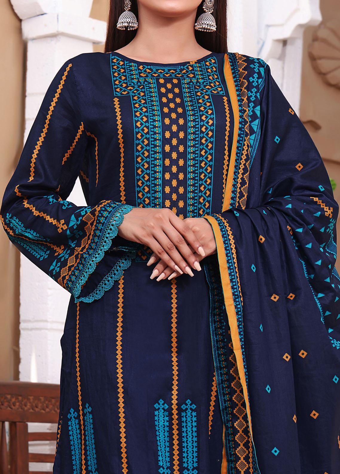 VS Signature Printed Lawn Suits Unstitched 3 Piece VS23-D905-B