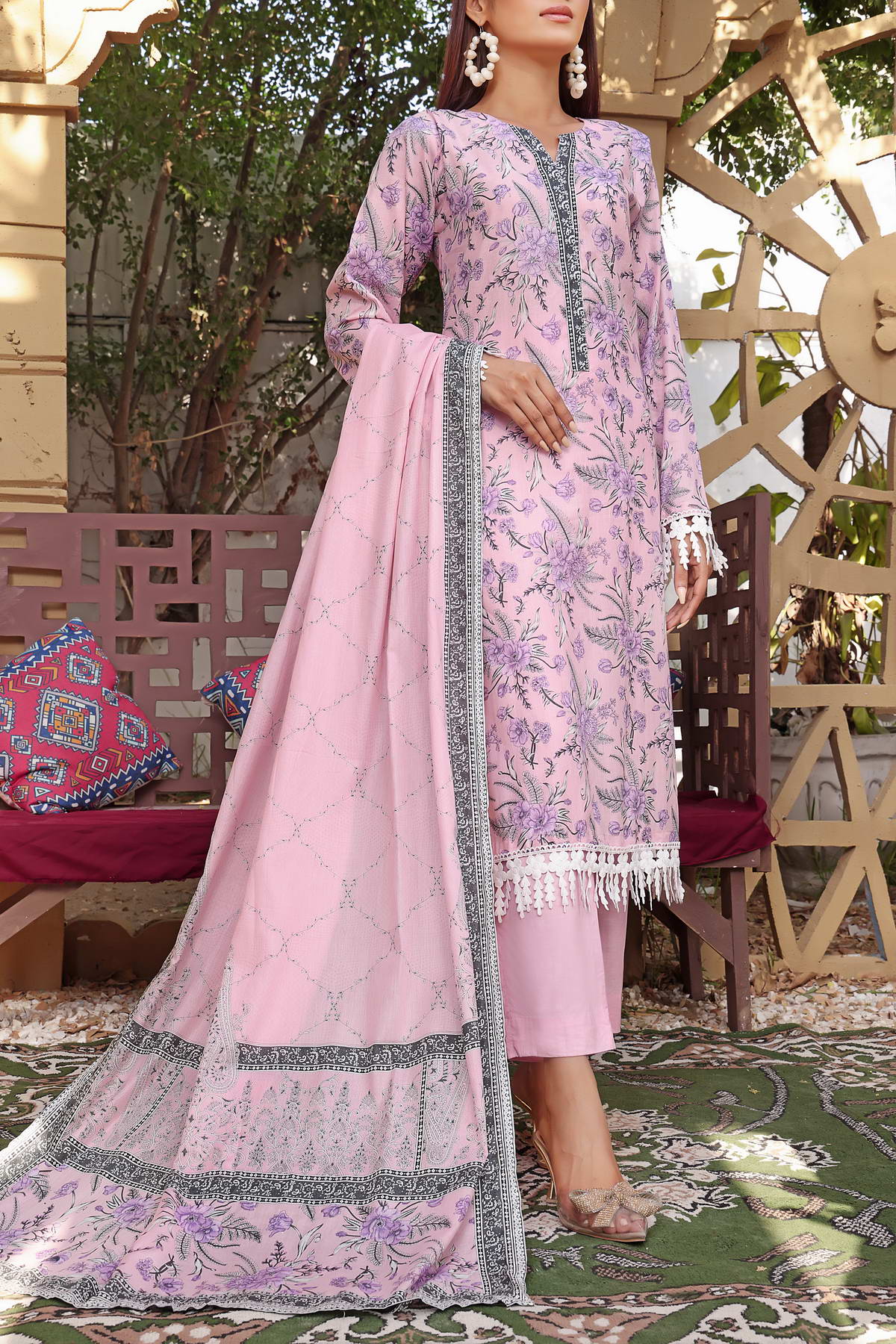 VS Signature Printed Lawn Suits Unstitched 3 Piece VS23-D908-B