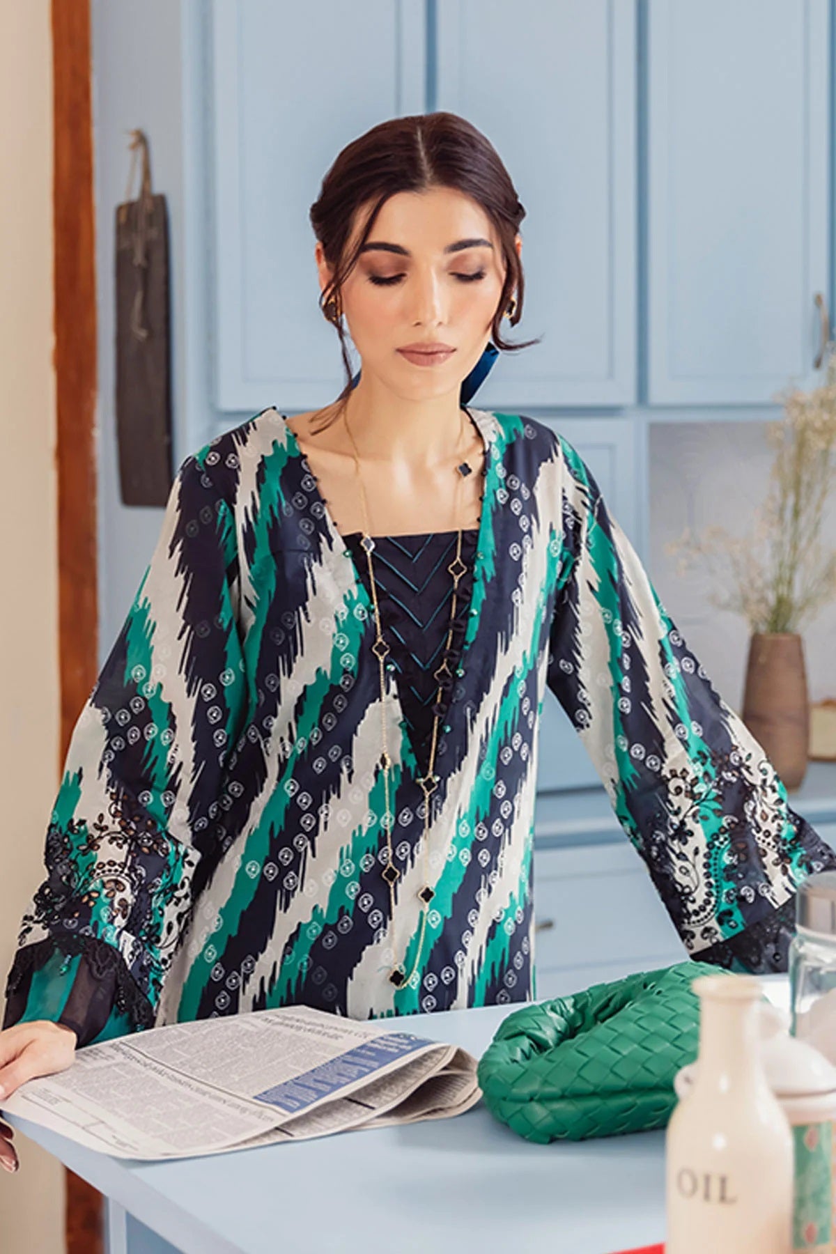 Ballerina By Nureh Embroidered Chikankari Lawn Suits Unstitched 2 Piece NU2- 91