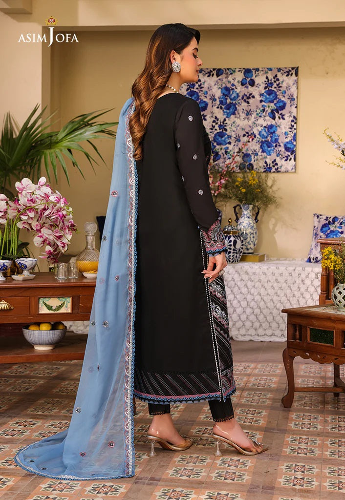 Zarq Barq By Asim Jofa Embroidered Suits Unstitched 3 Piece AJZB-09 - Eid Collection