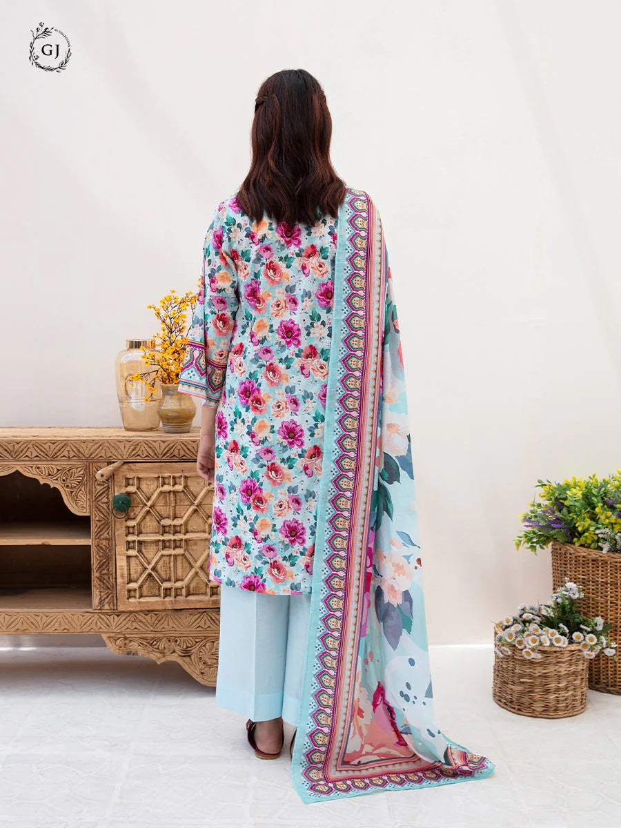 Aviva by GJ Digital Printed Lawn 2 piece Unstitched - GJAV23-A9
