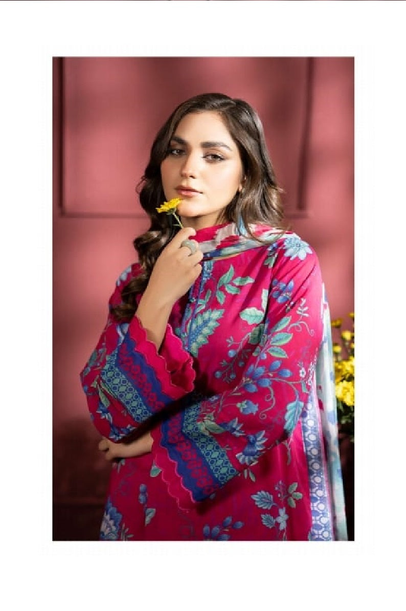 Pairoz by GJC Printed Lawn 3 piece Unstitched dress - PGJ-A09