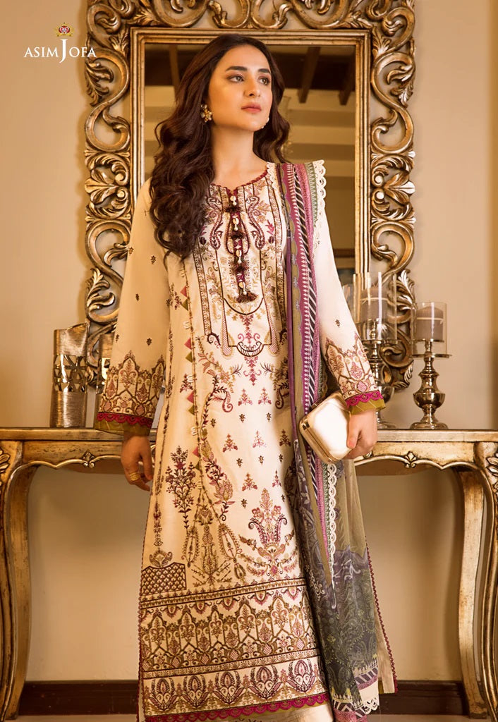 Rania by Asim Jofa Embroidered Lawn Suits Unstitched 3 Piece AJRP-09