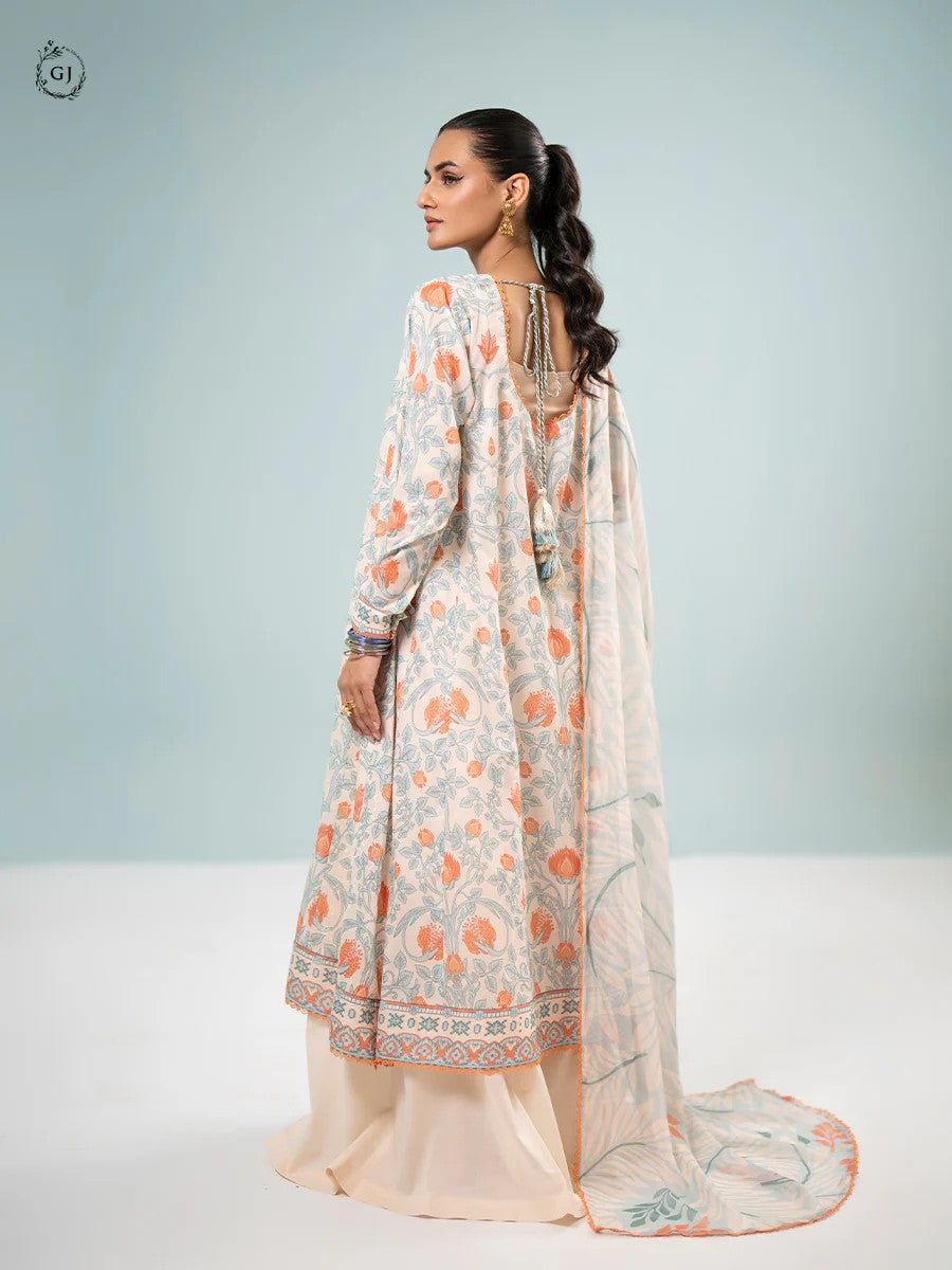 Orchid by Gull Jee Chikankari Lawn 3 Piece Unstitched Dress - GORC2401A2