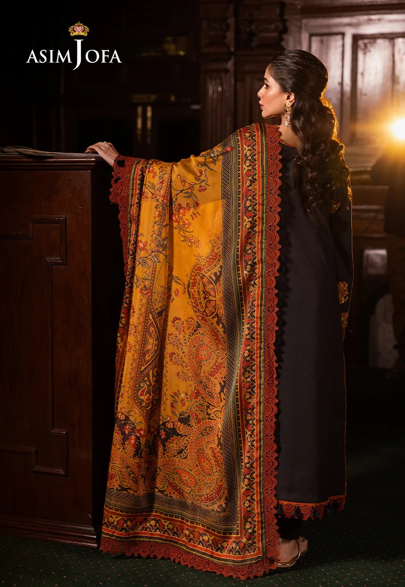Asim Jofa Essential Embroidered Lawn 3 Piece Unstitched Dress - AJUBJ-12 Summer Collection