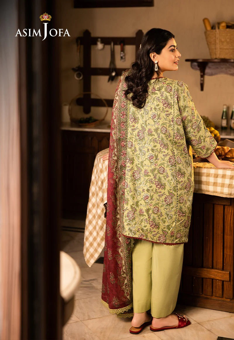 Asim Jofa Essential Printed Lawn 3 Piece Unstitched Dress - AJUBJ-31 Summer Collection