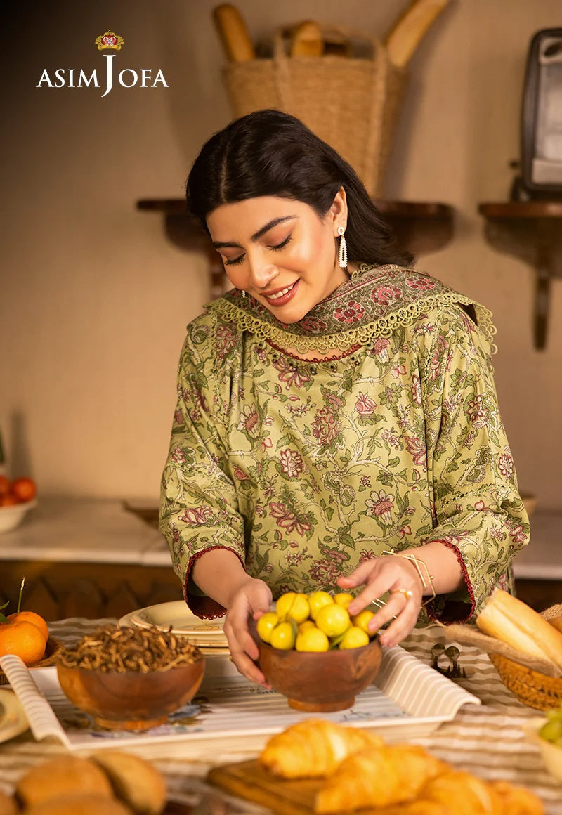 Asim Jofa Essential Printed Lawn 3 Piece Unstitched Dress - AJUBJ-31 Summer Collection
