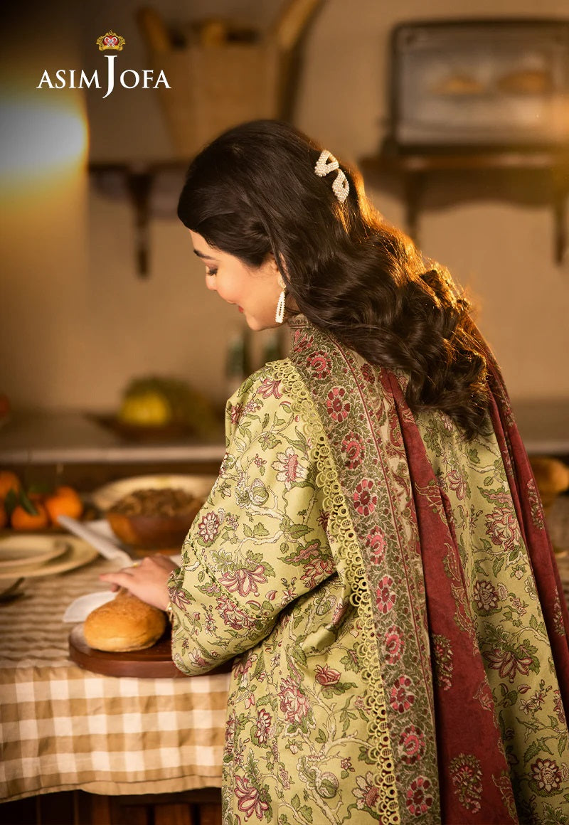 Asim Jofa Essential Printed Lawn 3 Piece Unstitched Dress - AJUBJ-31 Summer Collection