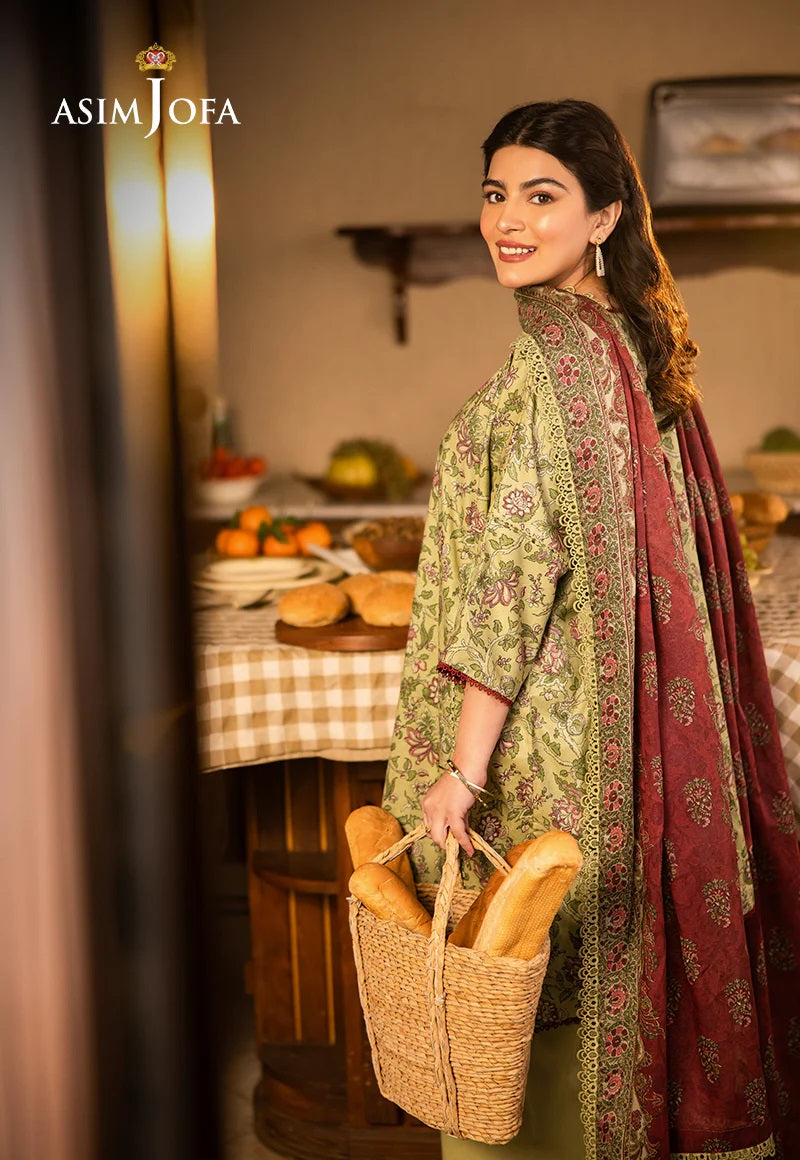 Asim Jofa Essential Printed Lawn 3 Piece Unstitched Dress - AJUBJ-31 Summer Collection