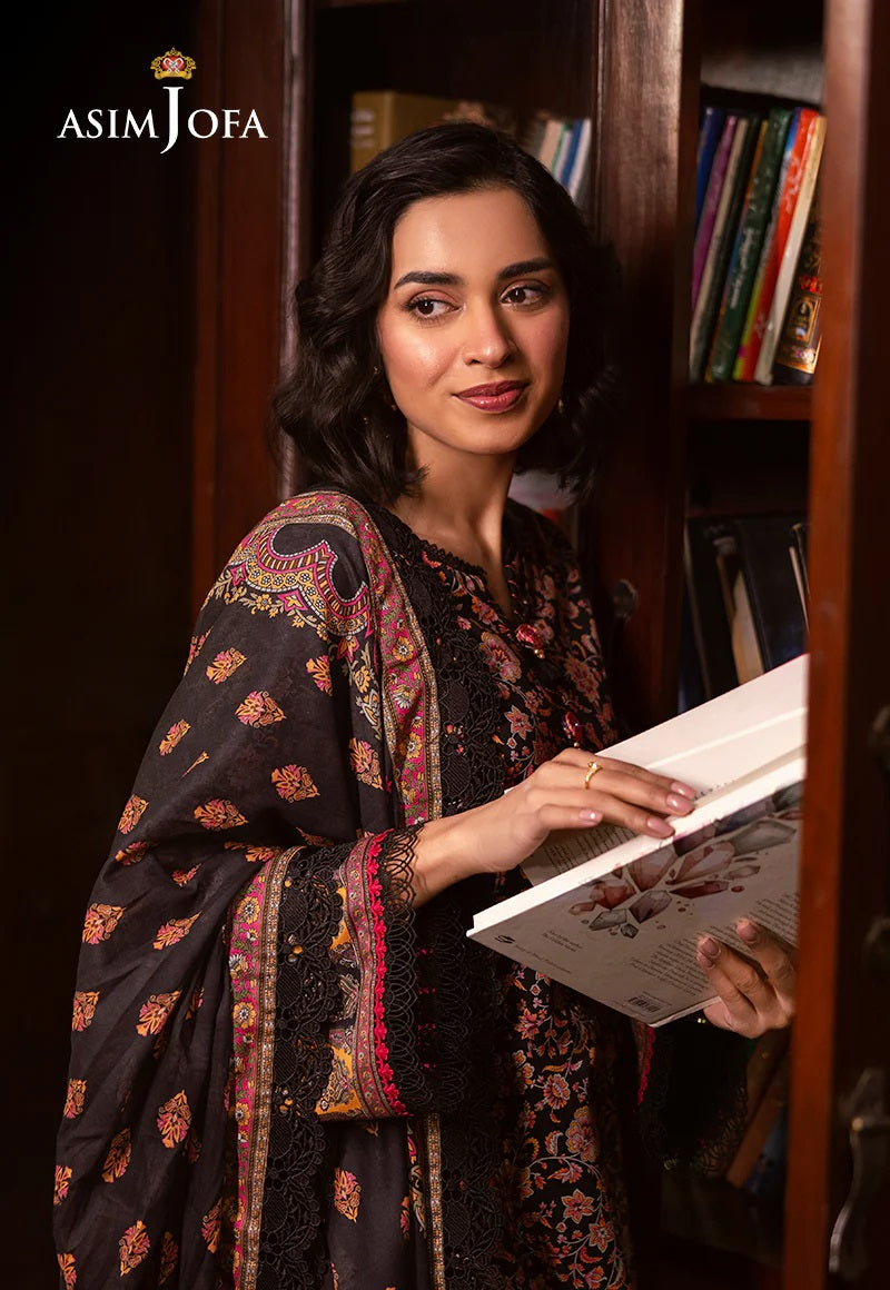 Asim Jofa Essential Printed Lawn 3 Piece Unstitched Dress - AJUBJ-45 Summer Collection