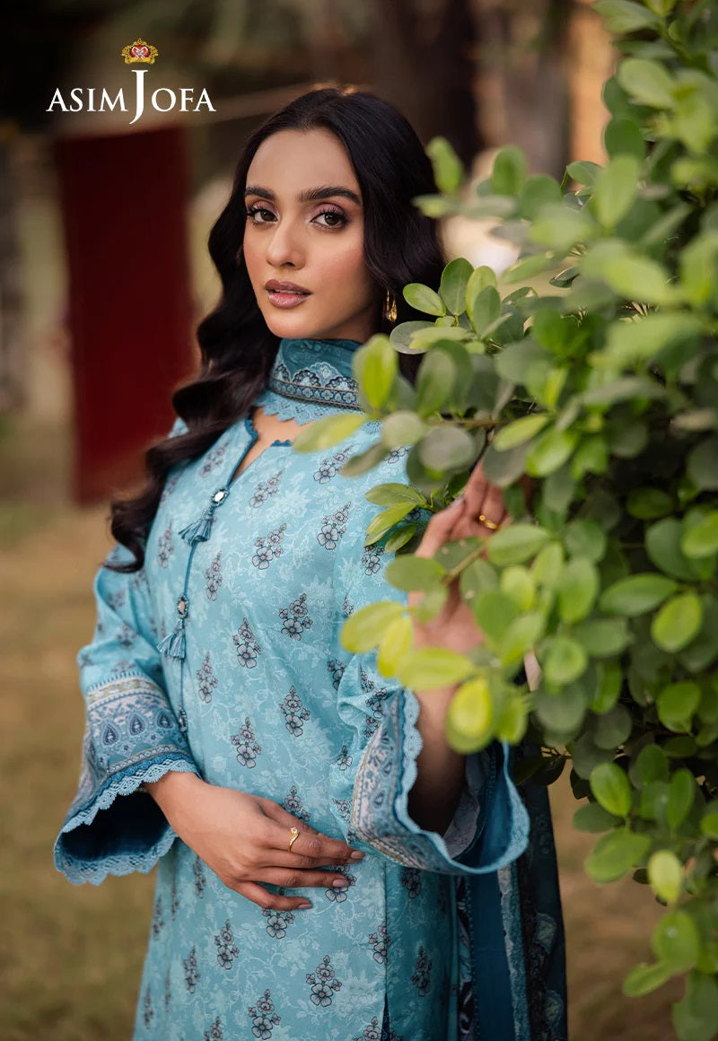 Asim Jofa Essential Printed Lawn 3 Piece Unstitched Dress - AJUBJ-46 Summer Collection
