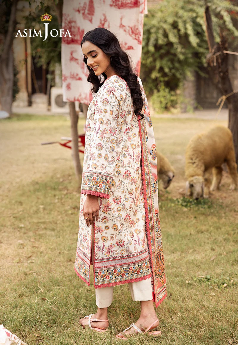 Asim Jofa Essential Printed Lawn 3 Piece Unstitched Dress - AJUBJ-50 Summer Collection