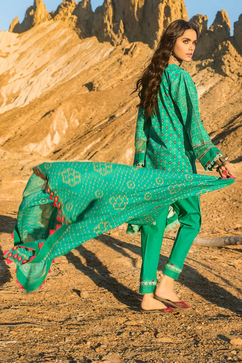 Gul Ahmed Digital Printed Chunri Lawn Unstitched 3 Piece Suit - CL 1282B