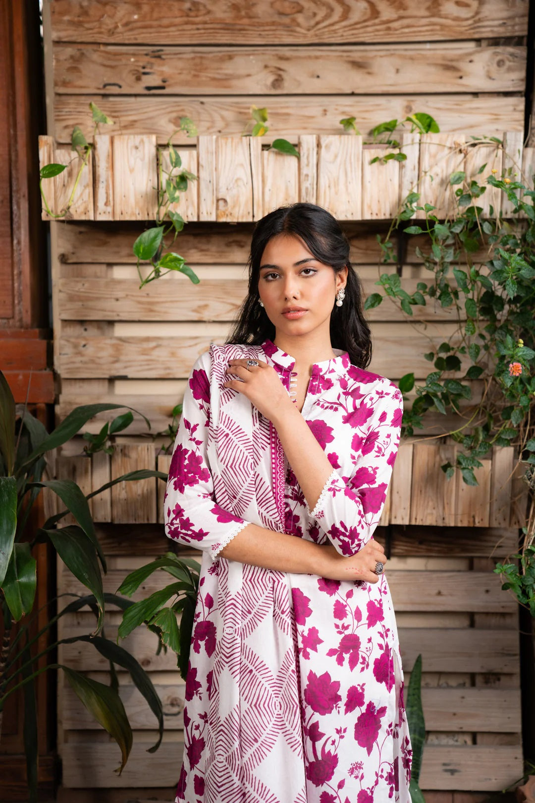 Beena by Beyond Printed Lawn 3 Piece Unstitched Dress - WUE154542