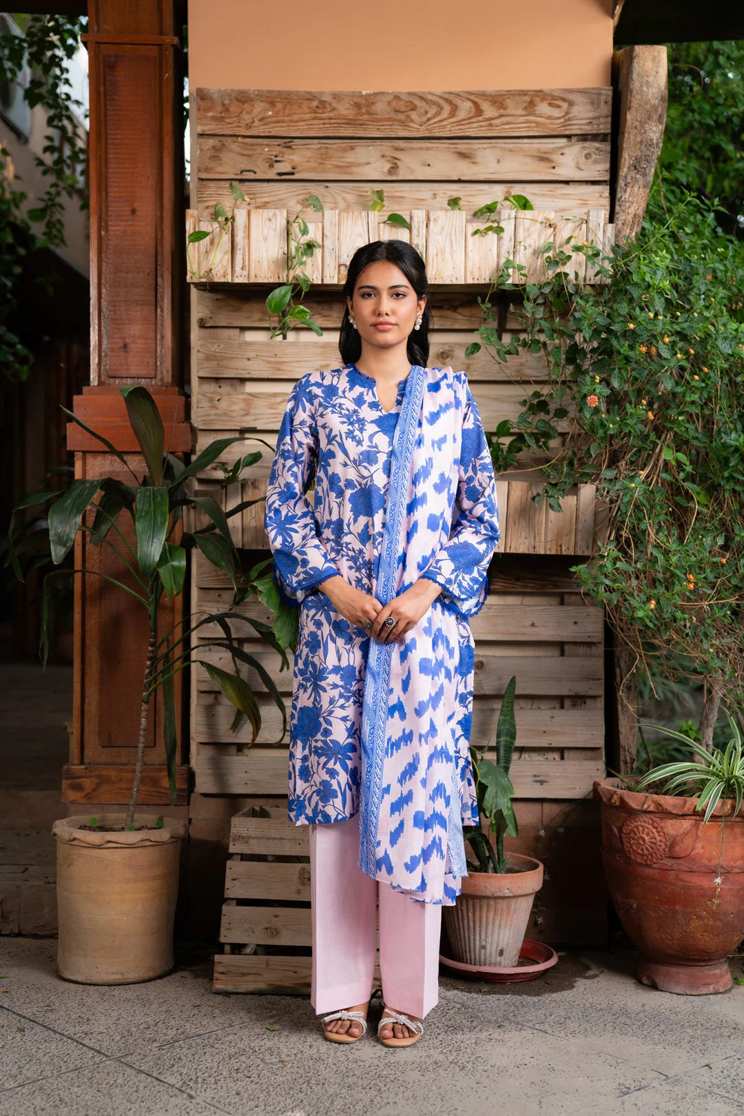 Beena by Beyond Printed Lawn 3 Piece Unstitched Dress - WUE154546