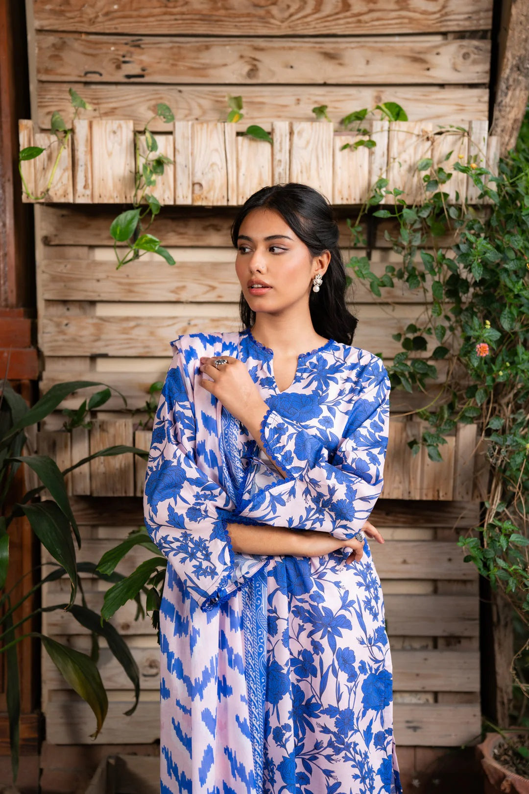 Beena by Beyond Printed Lawn 3 Piece Unstitched Dress - WUE154546