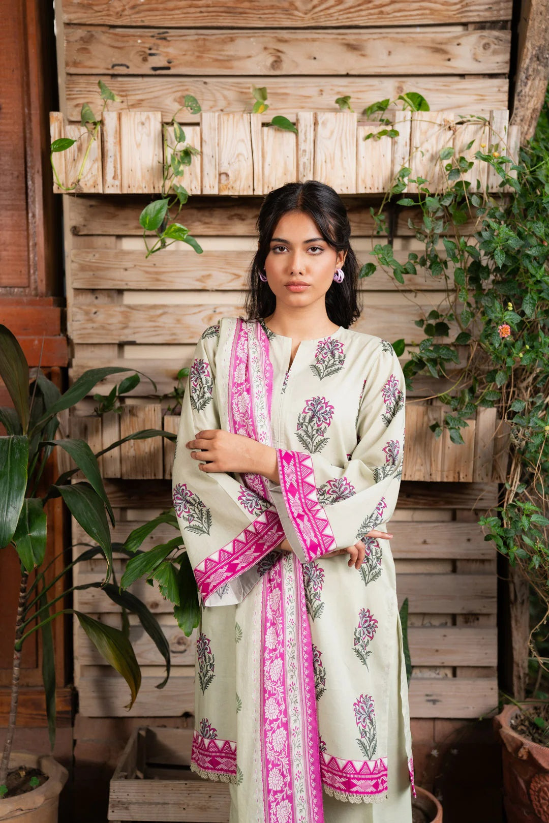 Beena by Beyond Printed Lawn 3 Piece Unstitched Dress - WUE154549