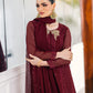 Ensembles By Azure Embroidered Chiffon Suits Unstitched 4 Piece VRES036 - Ruby Vine