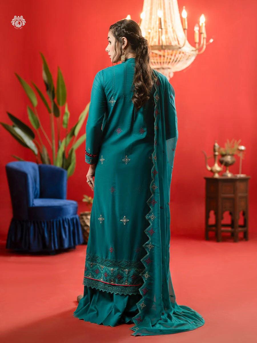 BELLA BREEZ EMBROIDERED LAWN UNSTITCHED 3 PIECE SUIT - GBB2401A10