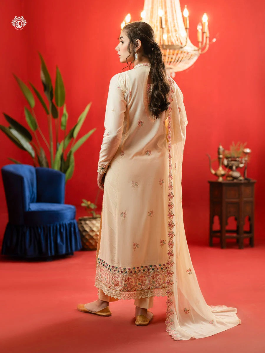 BELLA BREEZ EMBROIDERED LAWN UNSTITCHED 3 PIECE SUIT - GBB2401A11