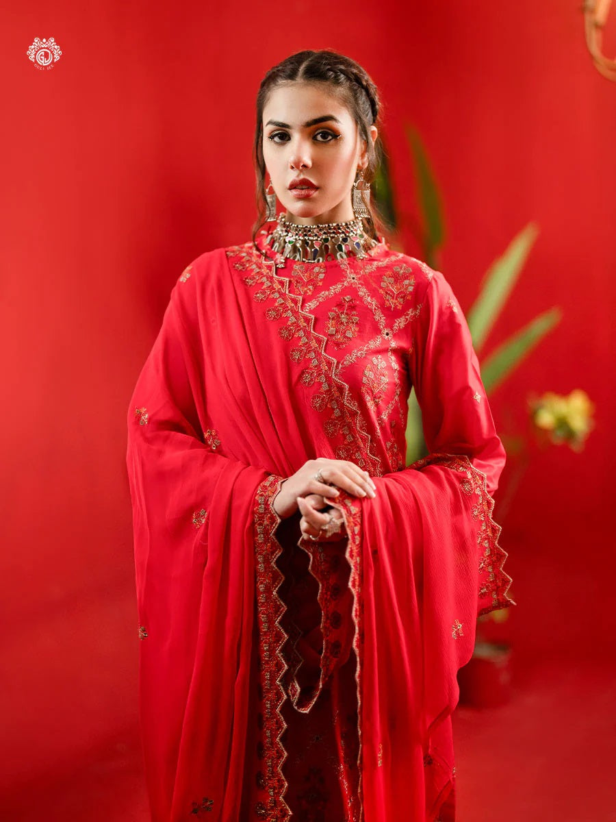 BELLA BREEZ EMBROIDERED LAWN UNSTITCHED 3 PIECE SUIT - GBB2401A6