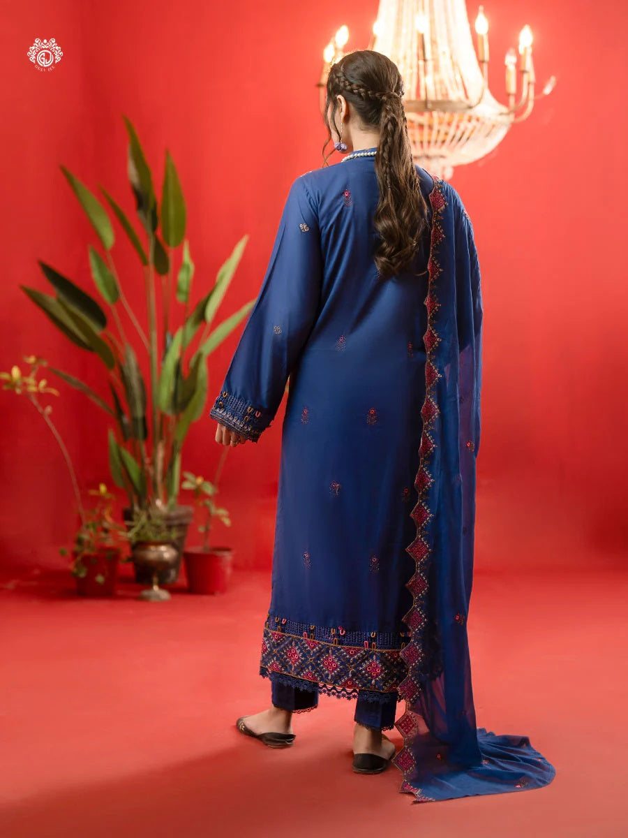 BELLA BREEZ EMBROIDERED LAWN UNSTITCHED 3 PIECE SUIT - GBB2401A7
