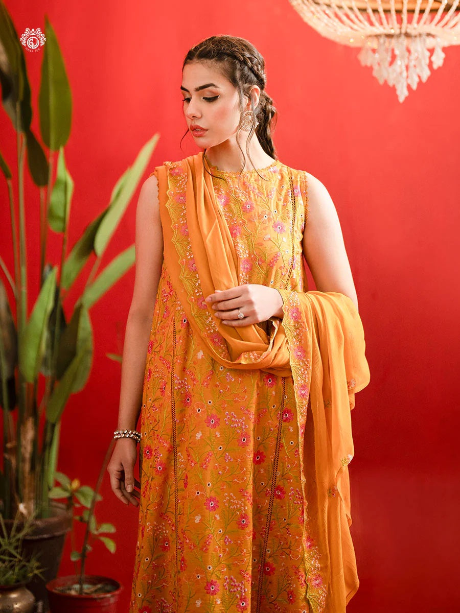 BELLA BREEZ EMBROIDERED LAWN UNSTITCHED 3 PIECE SUIT - GBB2401A8