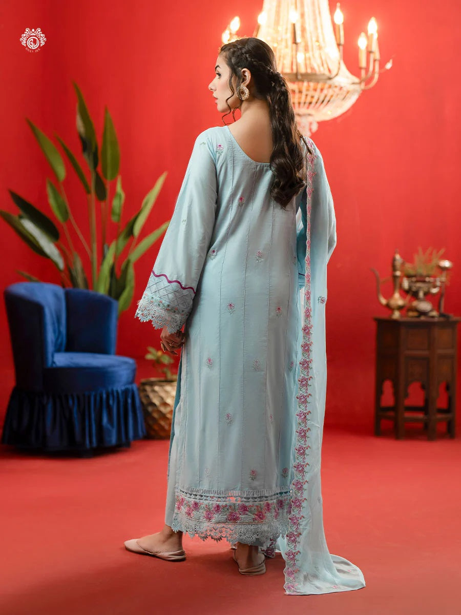 BELLA BREEZ EMBROIDERED LAWN UNSTITCHED 3 PIECE SUIT - GBB2401A9