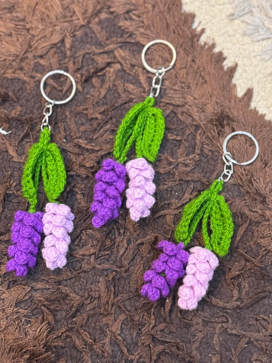 Crocheted Lavender Keychain