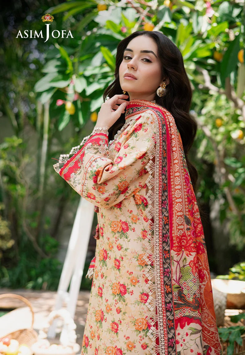 Asim Jofa Essential Printed Lawn 3 Piece Unstitched Dress - AJUUB-31 Summer Collection